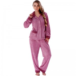 Γυναίκες Στερεό Coral Fleece Ενηλίκων Pajama