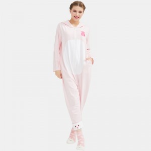 Γυναίκες Onesie Βαμβάκι Jersey Κέντημα Πιτζάμες Σετ